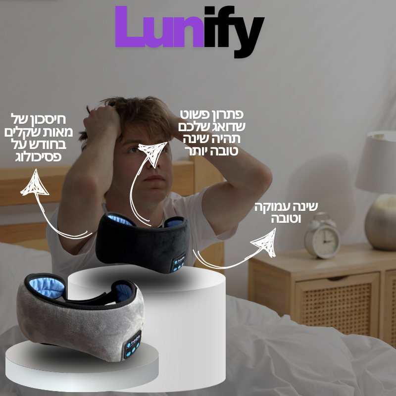 ™LunifyDREAM - מסכת שינה עם רמקולים